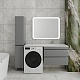 Style Line Тумба с раковиной под стиральную машину Даллас 140 R Люкс Plus подвесная серая – картинка-17